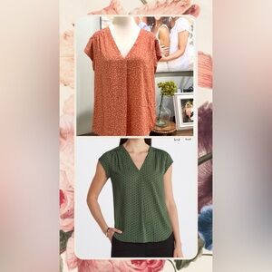 Monday Fun 2 Blouse Bundle Size Large. From Stitch Fix.
